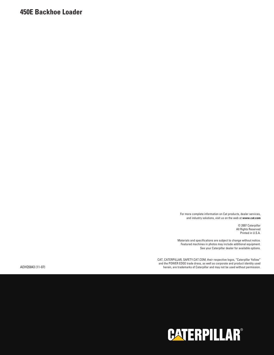 450e backhoe loader | Milton CAT 450E User Manual | Page 24 / 24