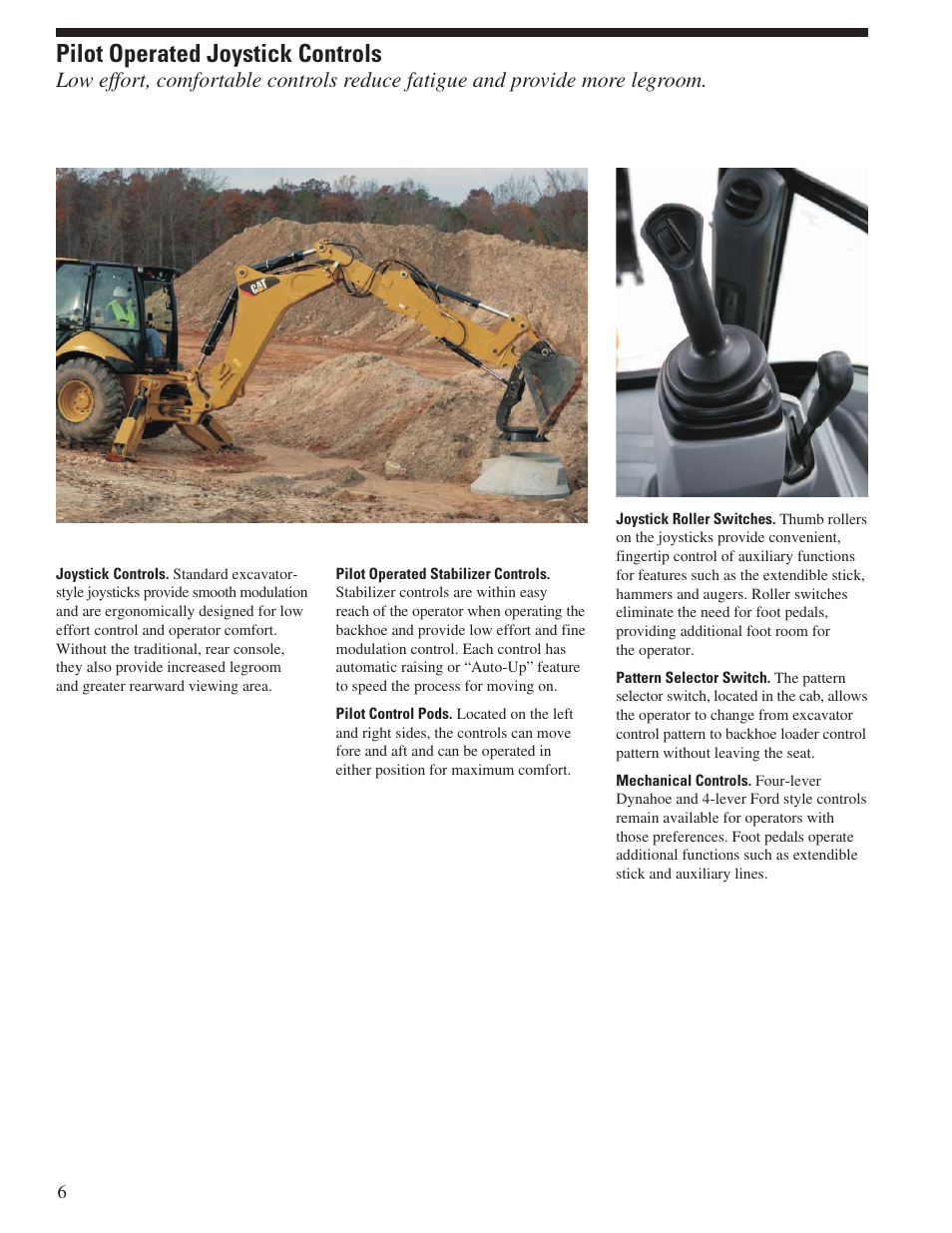 Pilot operated joystick controls | Milton CAT 450E User Manual | Page 6 / 24