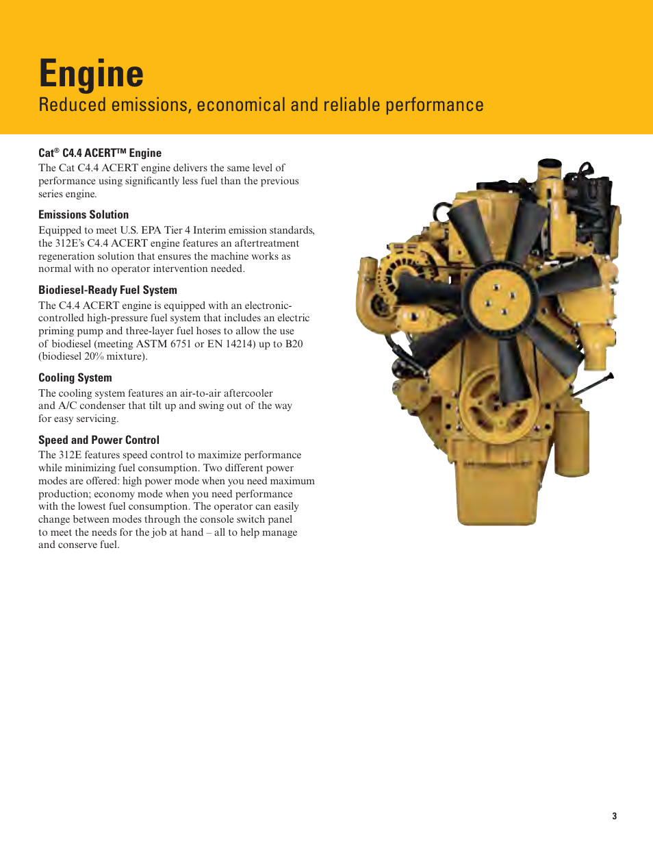 Engine | Milton CAT 312E User Manual | Page 3 / 36