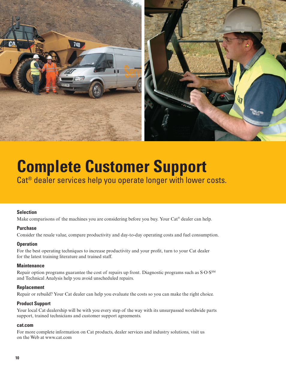Complete customer support | Milton CAT 740 User Manual | Page 10 / 20