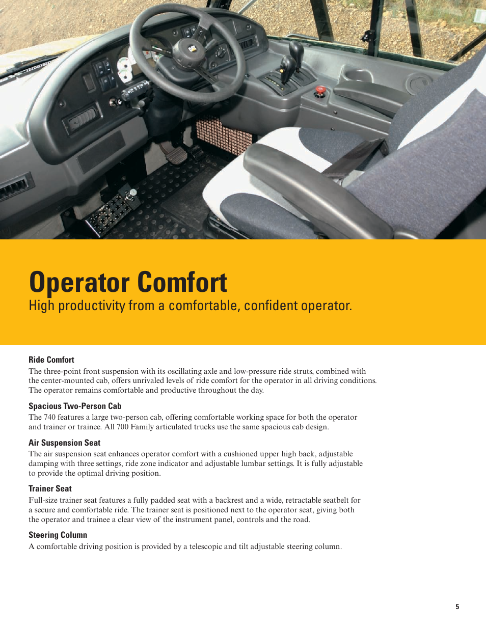 Operator comfort | Milton CAT 740 User Manual | Page 5 / 20