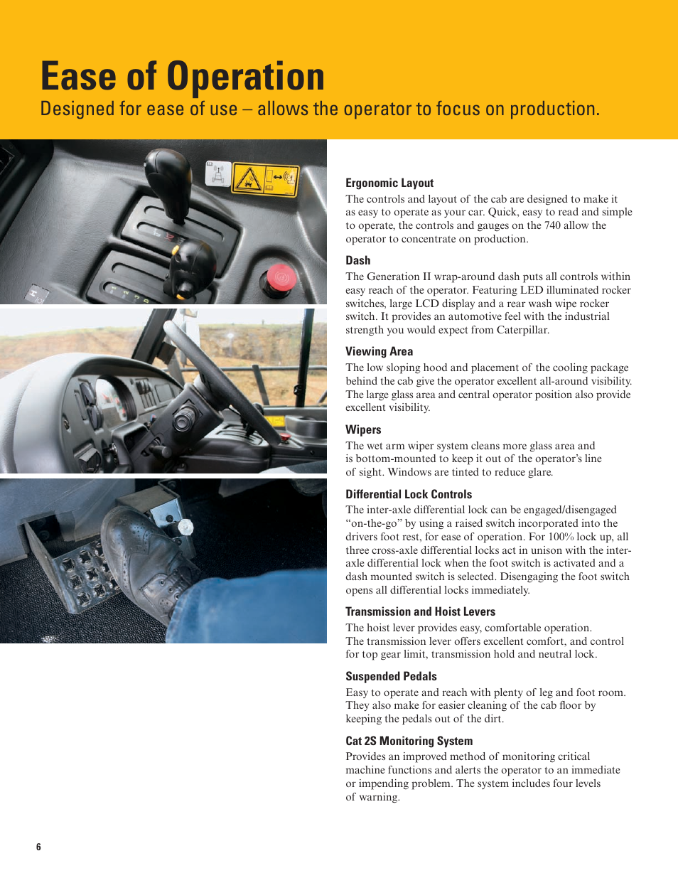 Ease of operation | Milton CAT 740 User Manual | Page 6 / 20