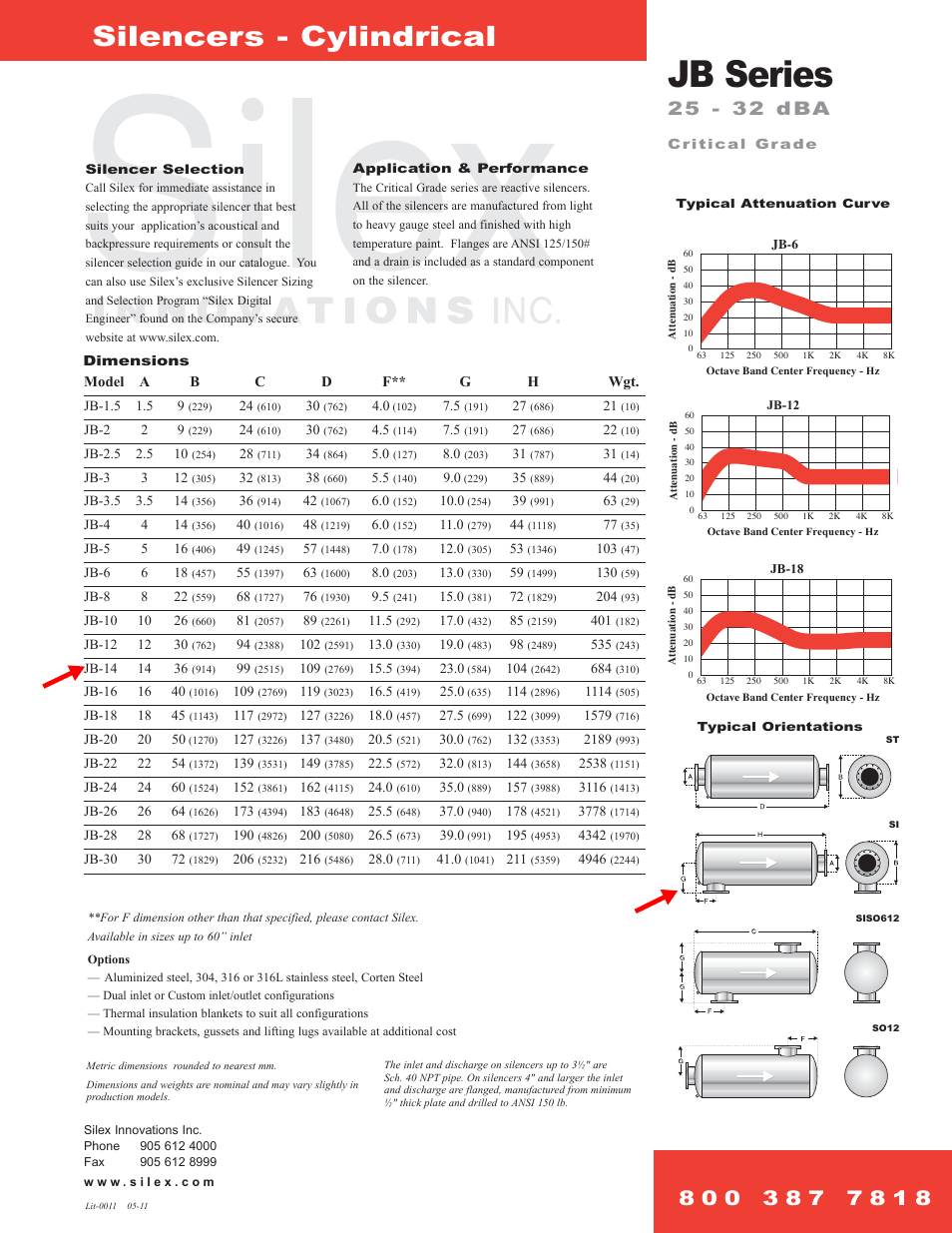 Milton CAT 3516C HD Silencer – std style critical grade User Manual | 1 page