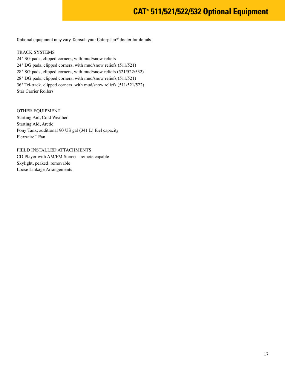 Milton CAT Feller Bunchers (Track) Brochure User Manual | Page 17 / 20