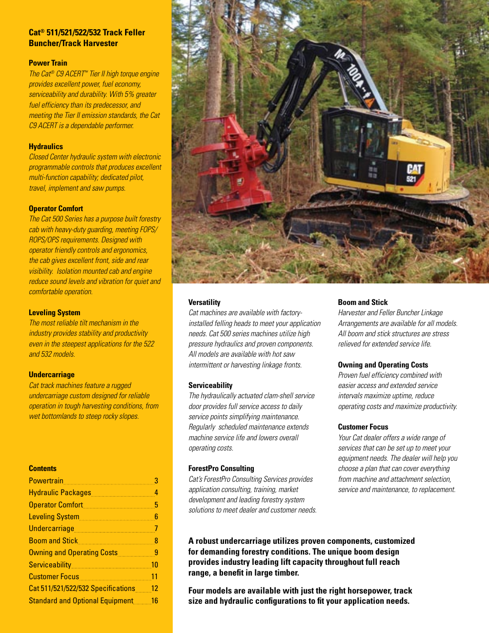 Milton CAT Feller Bunchers (Track) Brochure User Manual | Page 2 / 20