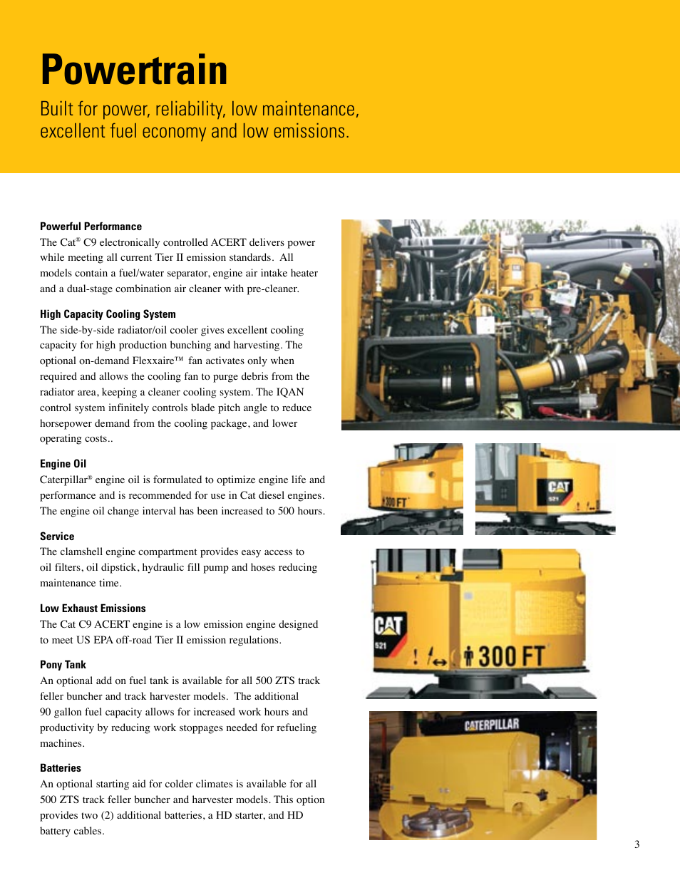 Powertrain | Milton CAT Feller Bunchers (Track) Brochure User Manual | Page 3 / 20