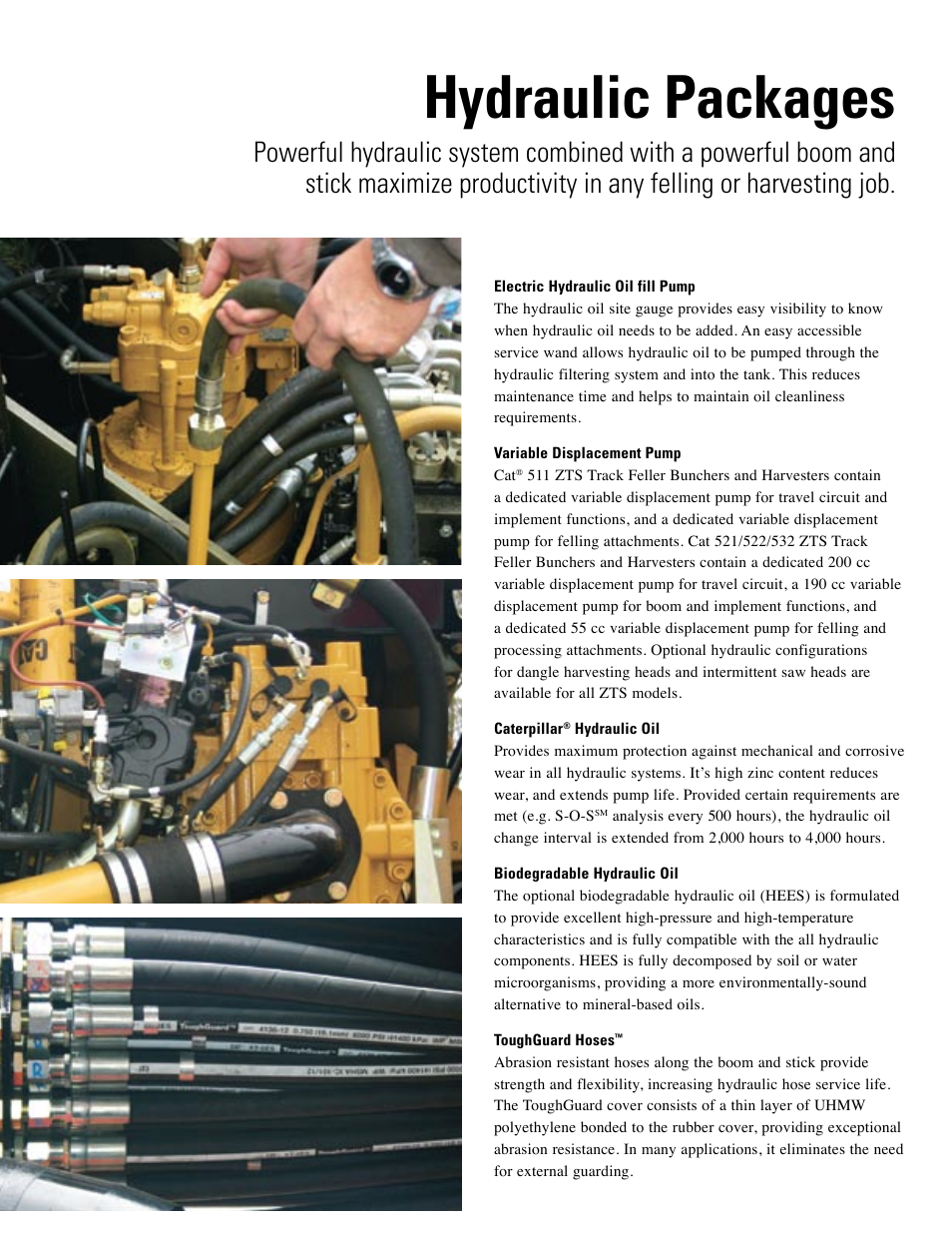 Hydraulic packages | Milton CAT Feller Bunchers (Track) Brochure User Manual | Page 4 / 20