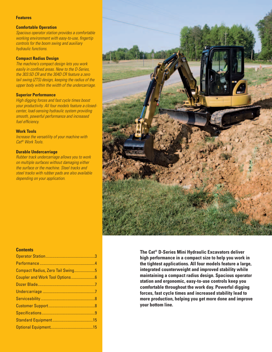 Features | Milton CAT 305.5D CR User Manual | Page 2 / 16