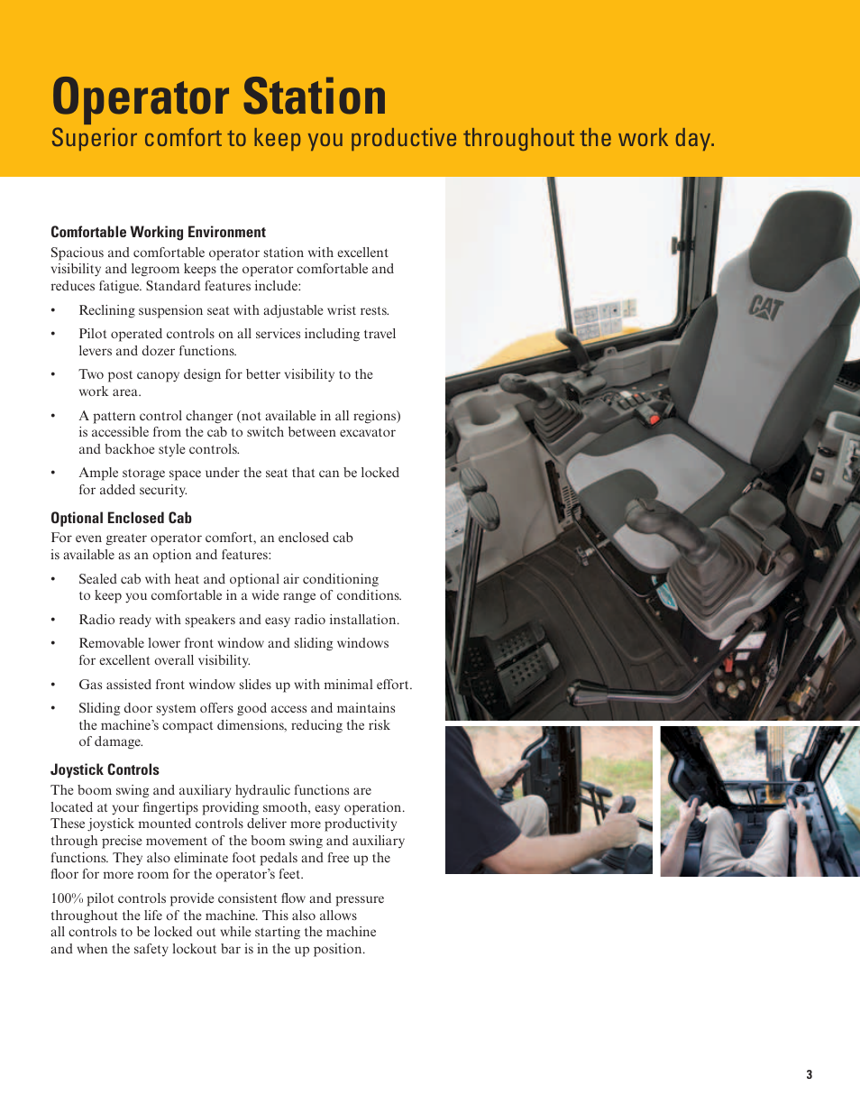 Operator station | Milton CAT 305.5D CR User Manual | Page 3 / 16