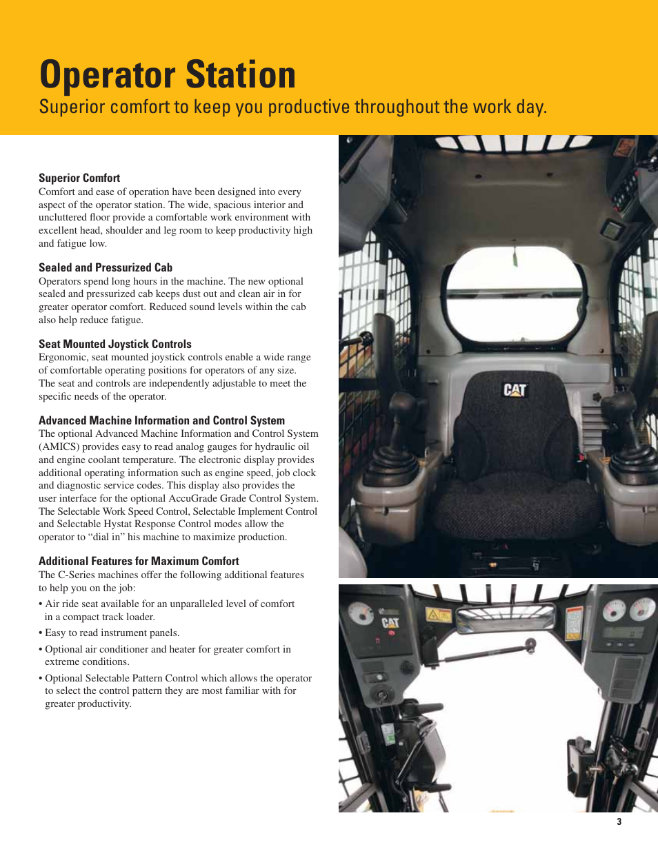 Operator station, 3uperior | Milton CAT 299C User Manual | Page 3 / 12