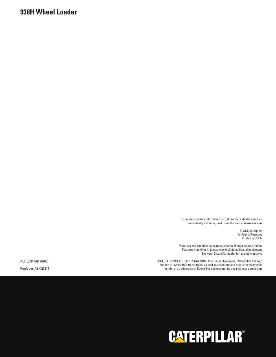 938h wheel loader | Milton CAT 938H User Manual | Page 24 / 24