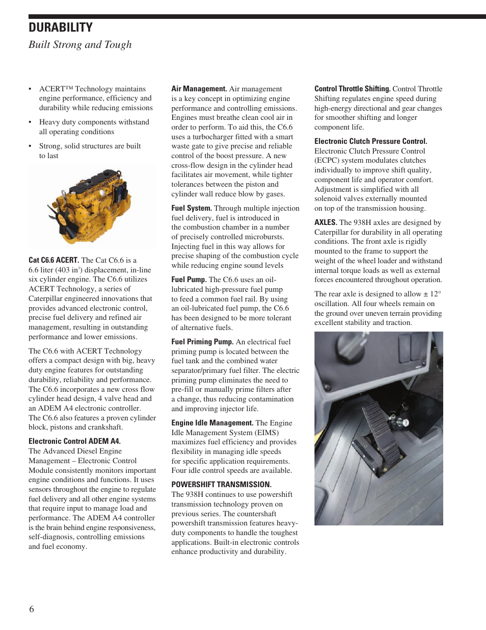 Durability, Built strong and tough | Milton CAT 938H User Manual | Page 6 / 24