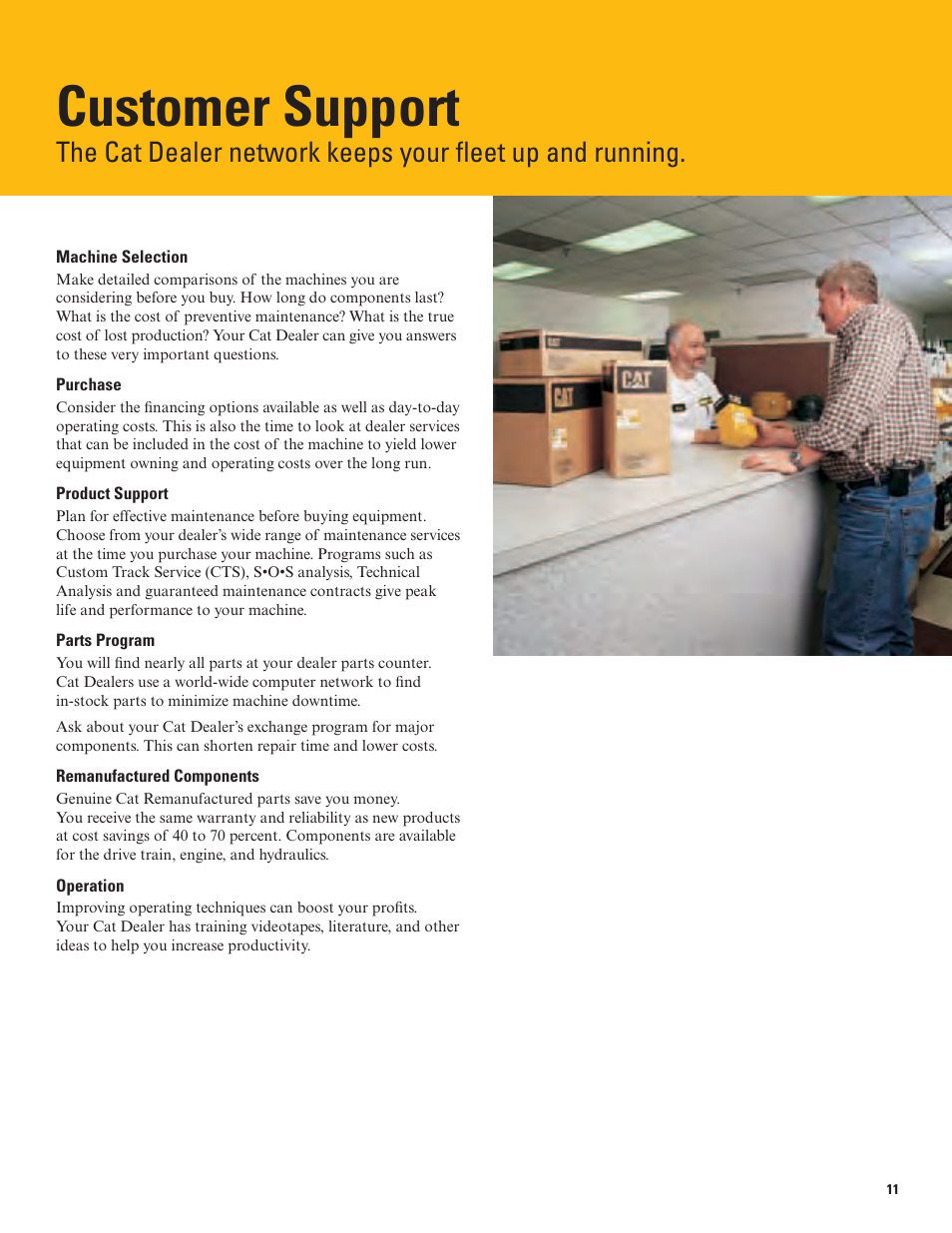 Customer support | Milton CAT D10T User Manual | Page 11 / 20