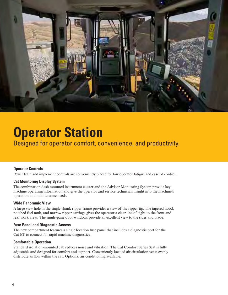 Operator station | Milton CAT D10T User Manual | Page 4 / 20