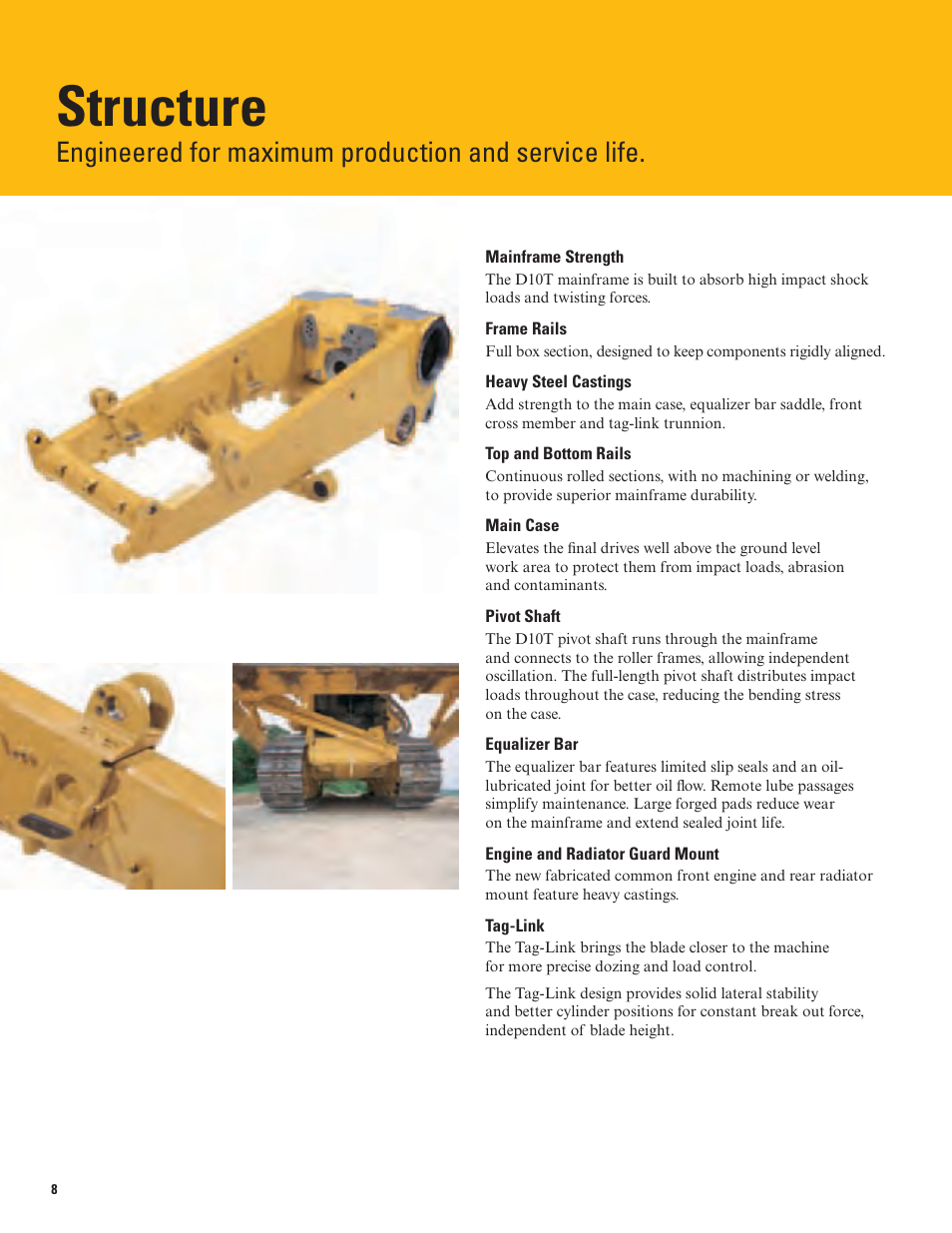 Structure, Engineered for maximum production and service life | Milton CAT D10T User Manual | Page 8 / 20