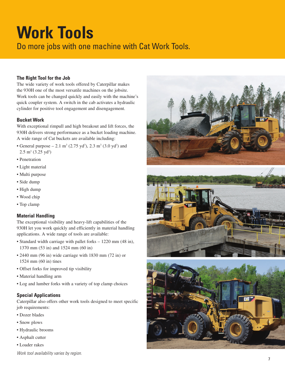 Work tools, Do more jobs with one machine with cat work tools | Milton CAT 930H User Manual | Page 7 / 20