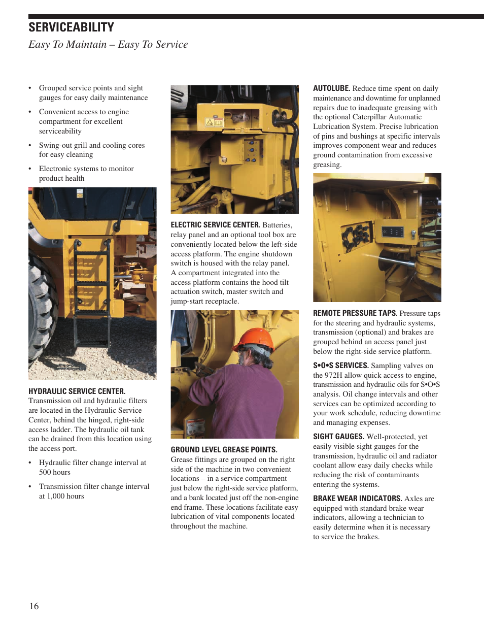 Serviceability, Easy to maintain – easy to service | Milton CAT 972H User Manual | Page 16 / 28