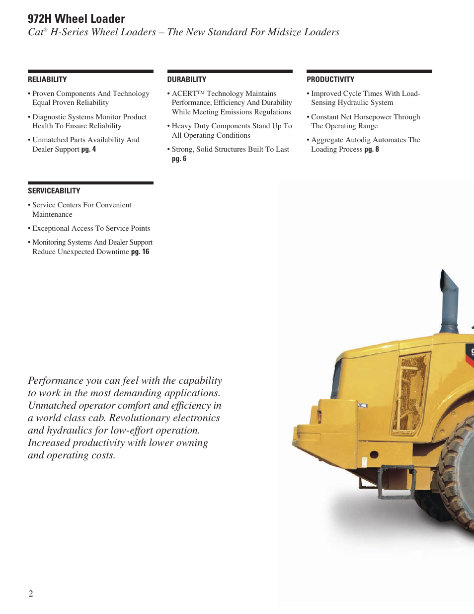 972h wheel loader | Milton CAT 972H User Manual | Page 2 / 28