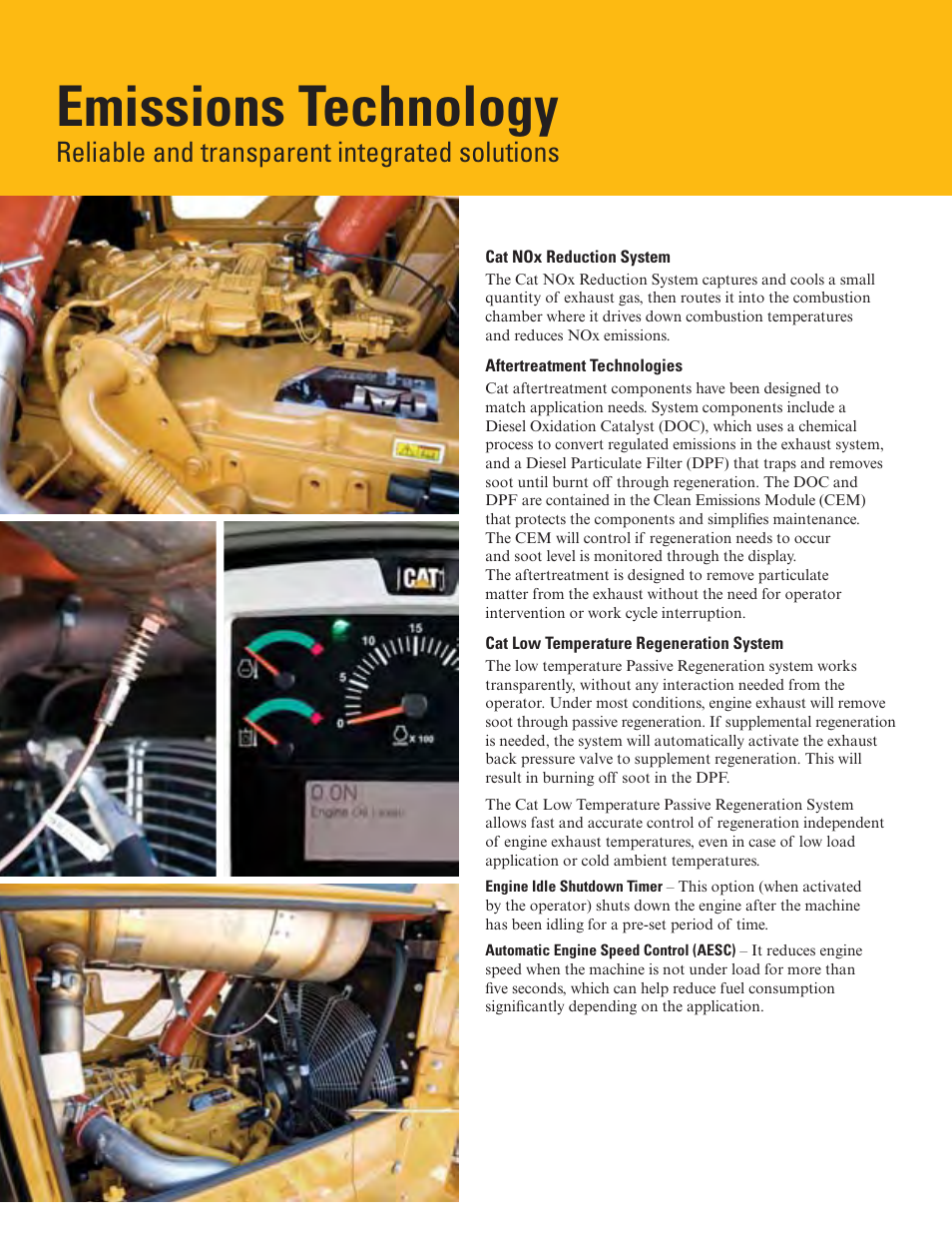 Emissions technology, Reliable and transparent integrated solutions | Milton CAT D6N Tier 4 Interim-Stage IIIB User Manual | Page 4 / 20