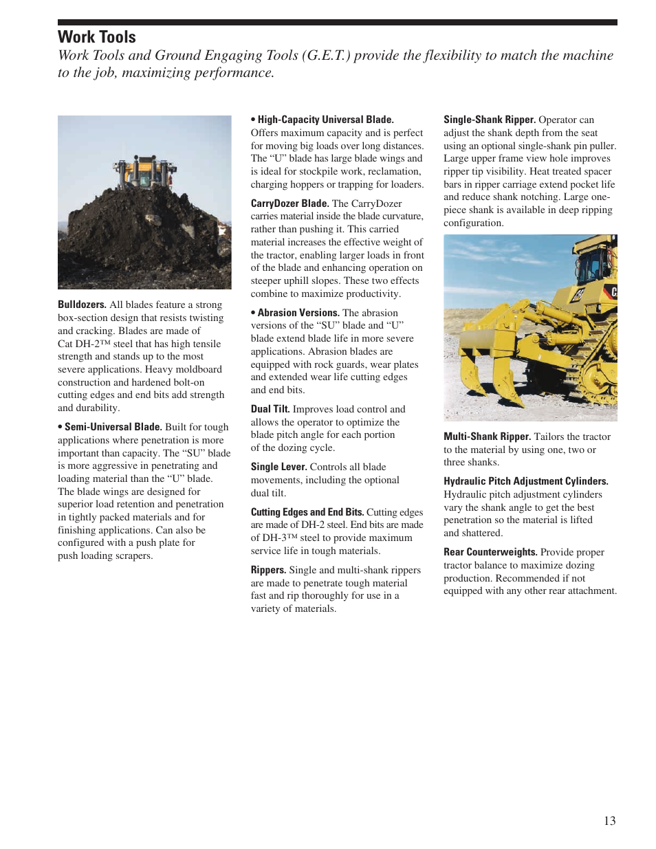 Work tools | Milton CAT D11T CD User Manual | Page 13 / 28