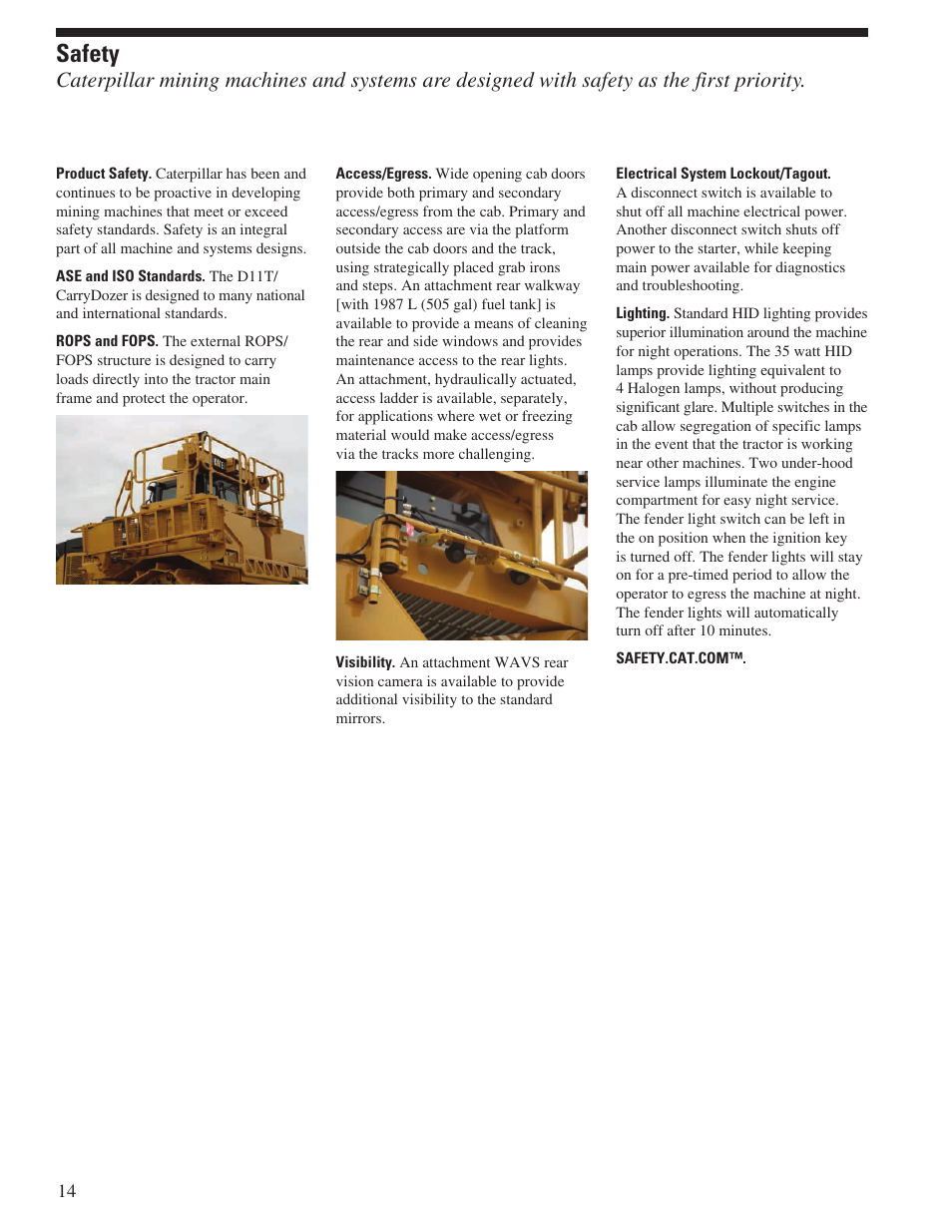 Safety | Milton CAT D11T CD User Manual | Page 14 / 28