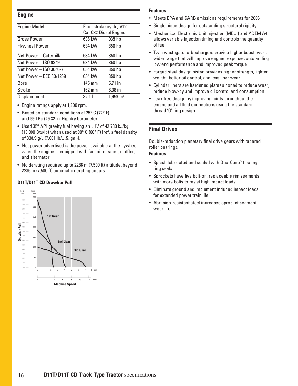 Final drives, Engine | Milton CAT D11T CD User Manual | Page 16 / 28