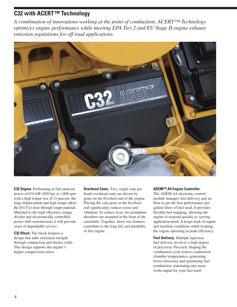 C32 with acert technology, C32 with acert™ technology | Milton CAT D11T CD User Manual | Page 4 / 28