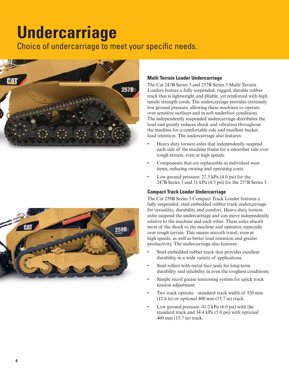 Undercarriage | Milton CAT 259B Series3 User Manual | Page 4 / 16