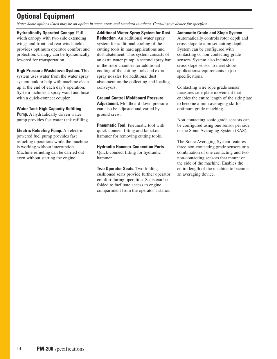 Optional equipment | Milton CAT PM 200 User Manual | Page 14 / 16