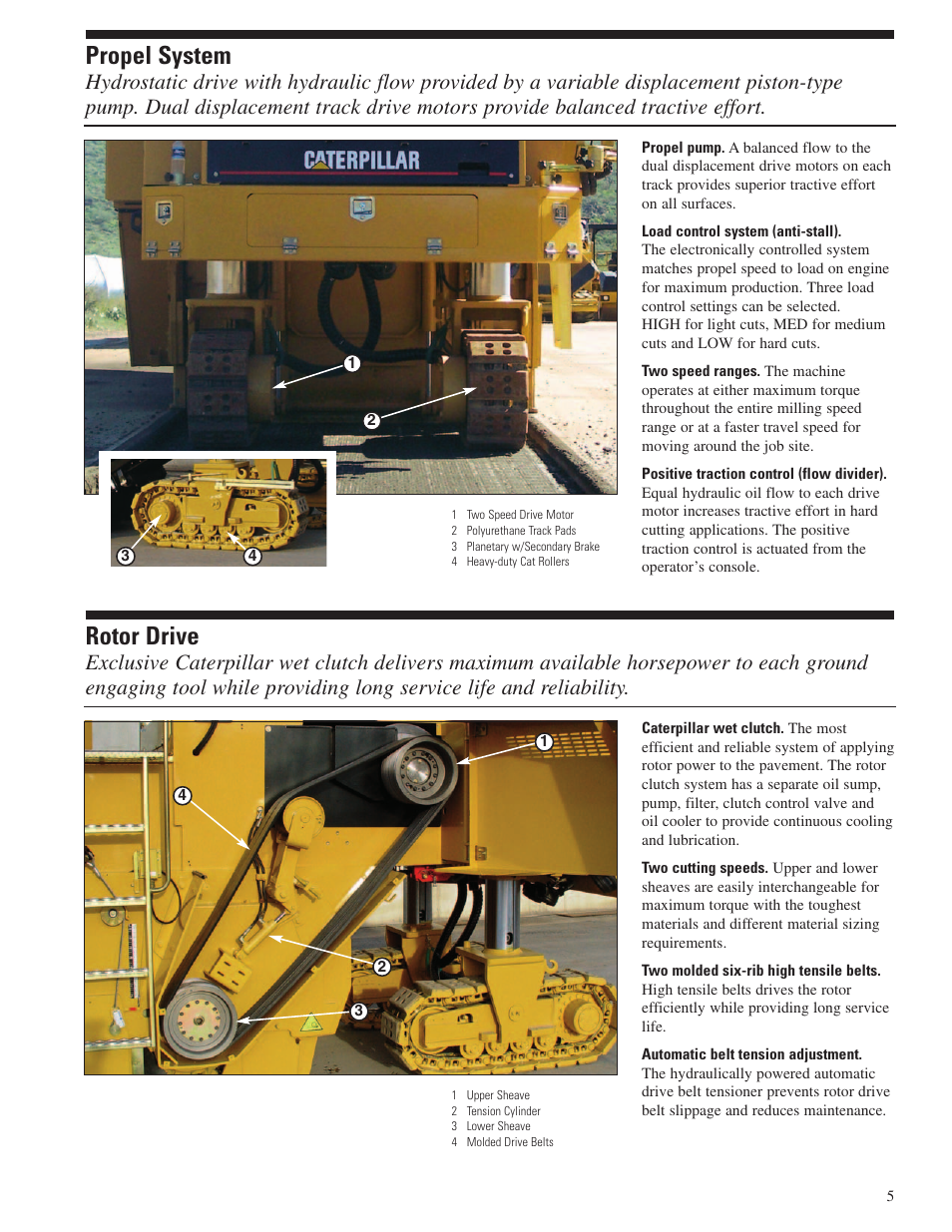 Propel system, Rotor drive | Milton CAT PM 200 User Manual | Page 5 / 16