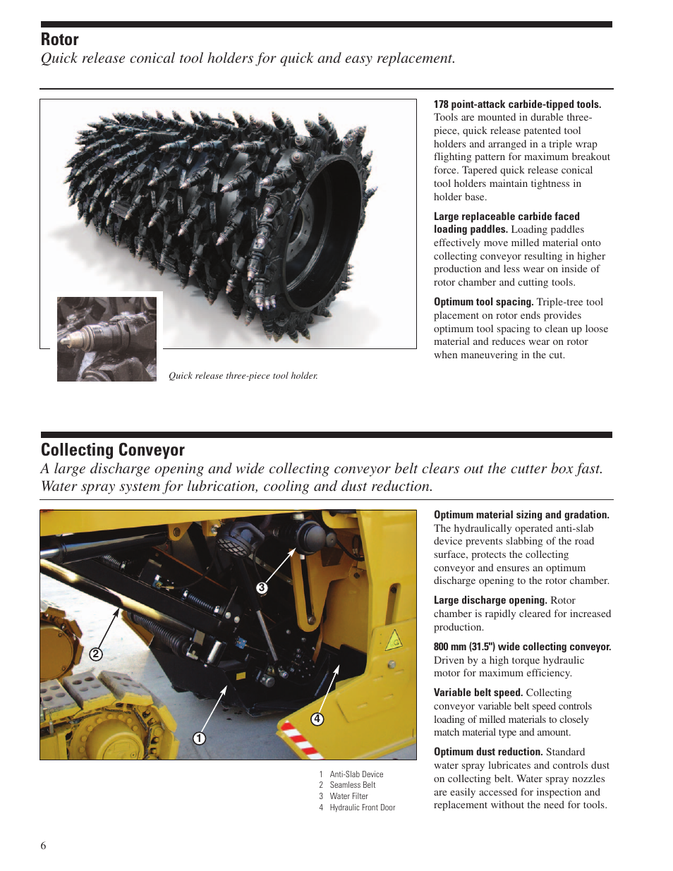 Rotor, Collecting conveyor | Milton CAT PM 200 User Manual | Page 6 / 16