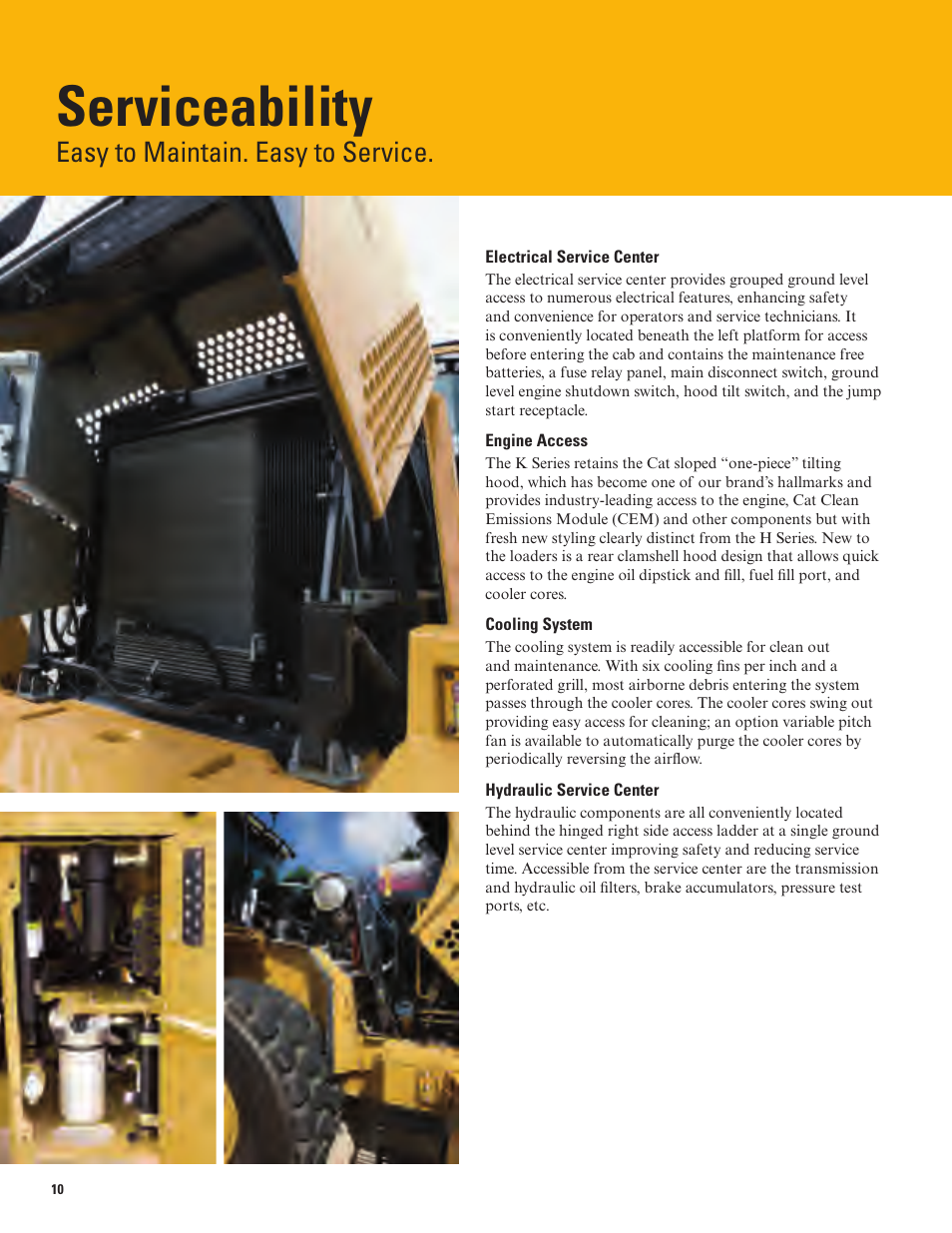 Serviceability, Easy to maintain. easy to service | Milton CAT 966K User Manual | Page 10 / 28