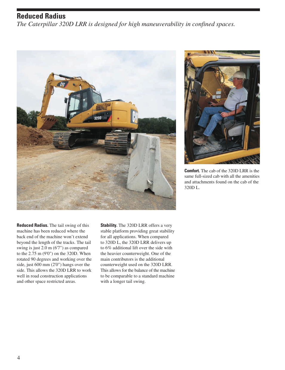 Reduced radius | Milton CAT 320D LRR User Manual | Page 4 / 28