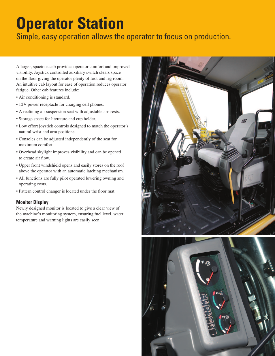 Operator station | Milton CAT 307D User Manual | Page 3 / 12