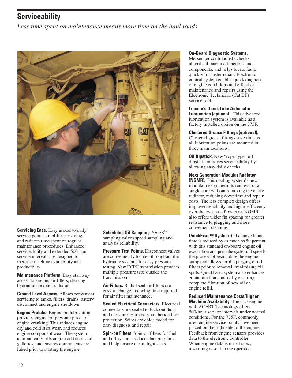 Serviceability | Milton CAT 775F User Manual | Page 12 / 28