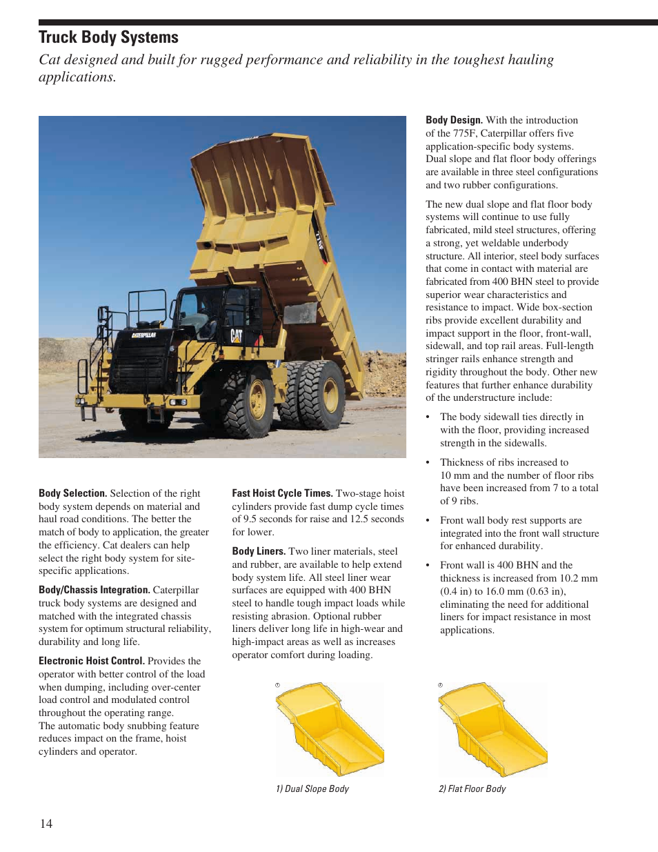 Truck body systems | Milton CAT 775F User Manual | Page 14 / 28