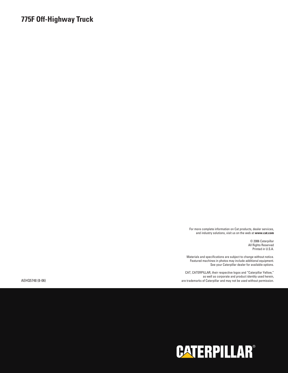 775f off-highway truck | Milton CAT 775F User Manual | Page 28 / 28