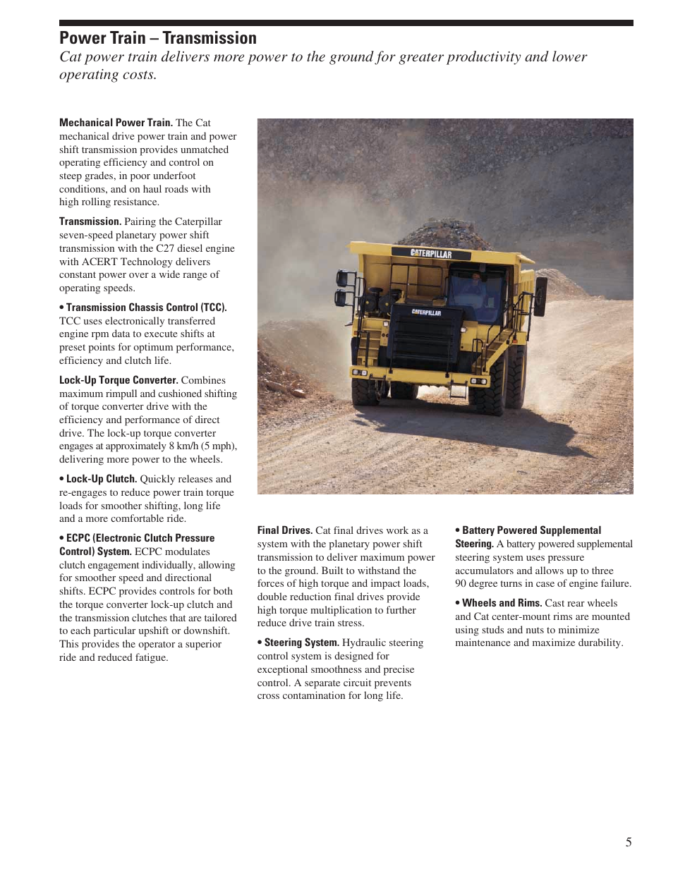 Power train – transmission | Milton CAT 775F User Manual | Page 5 / 28