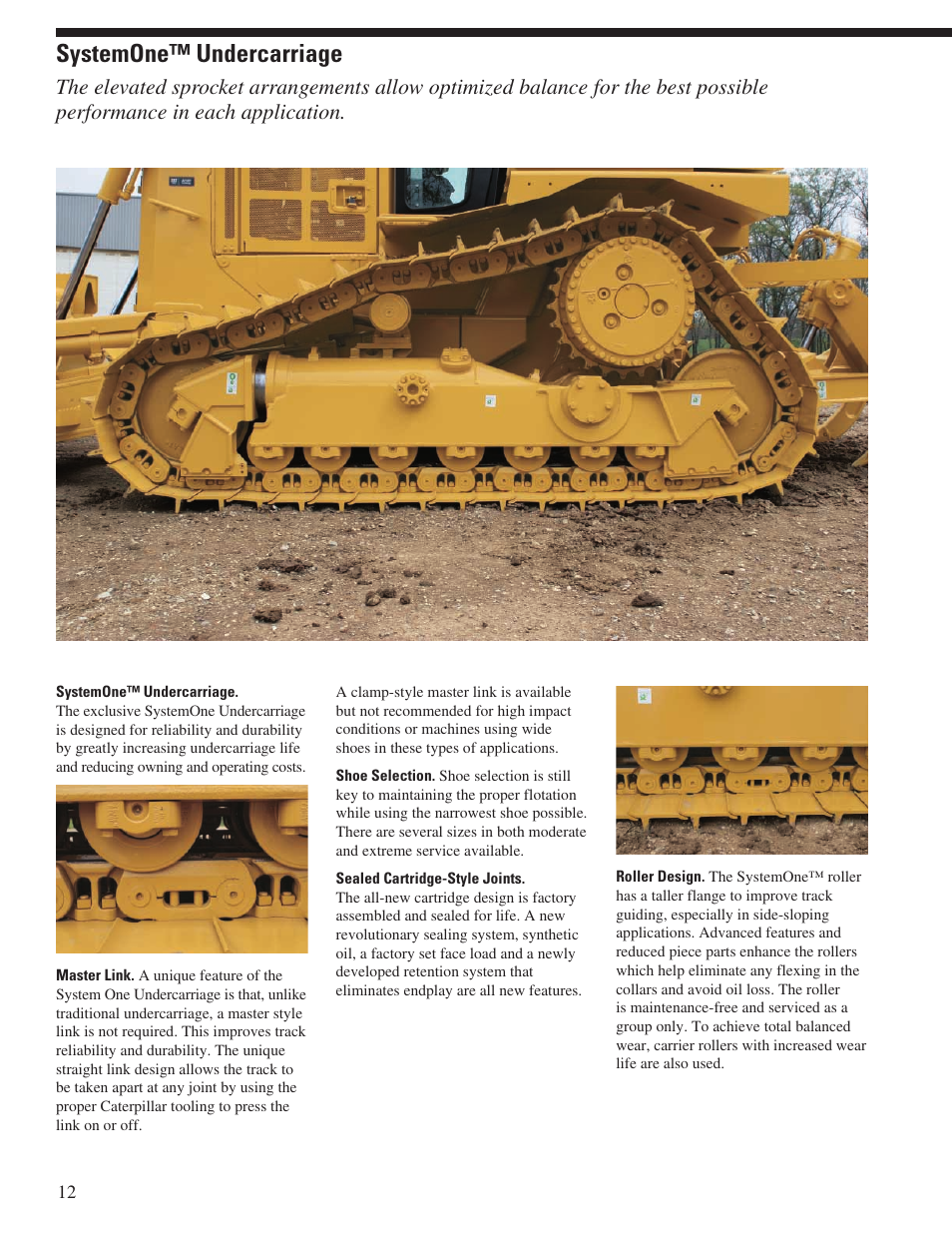 Systemone undercarriage, Systemone™ undercarriage | Milton CAT D6T User Manual | Page 12 / 28