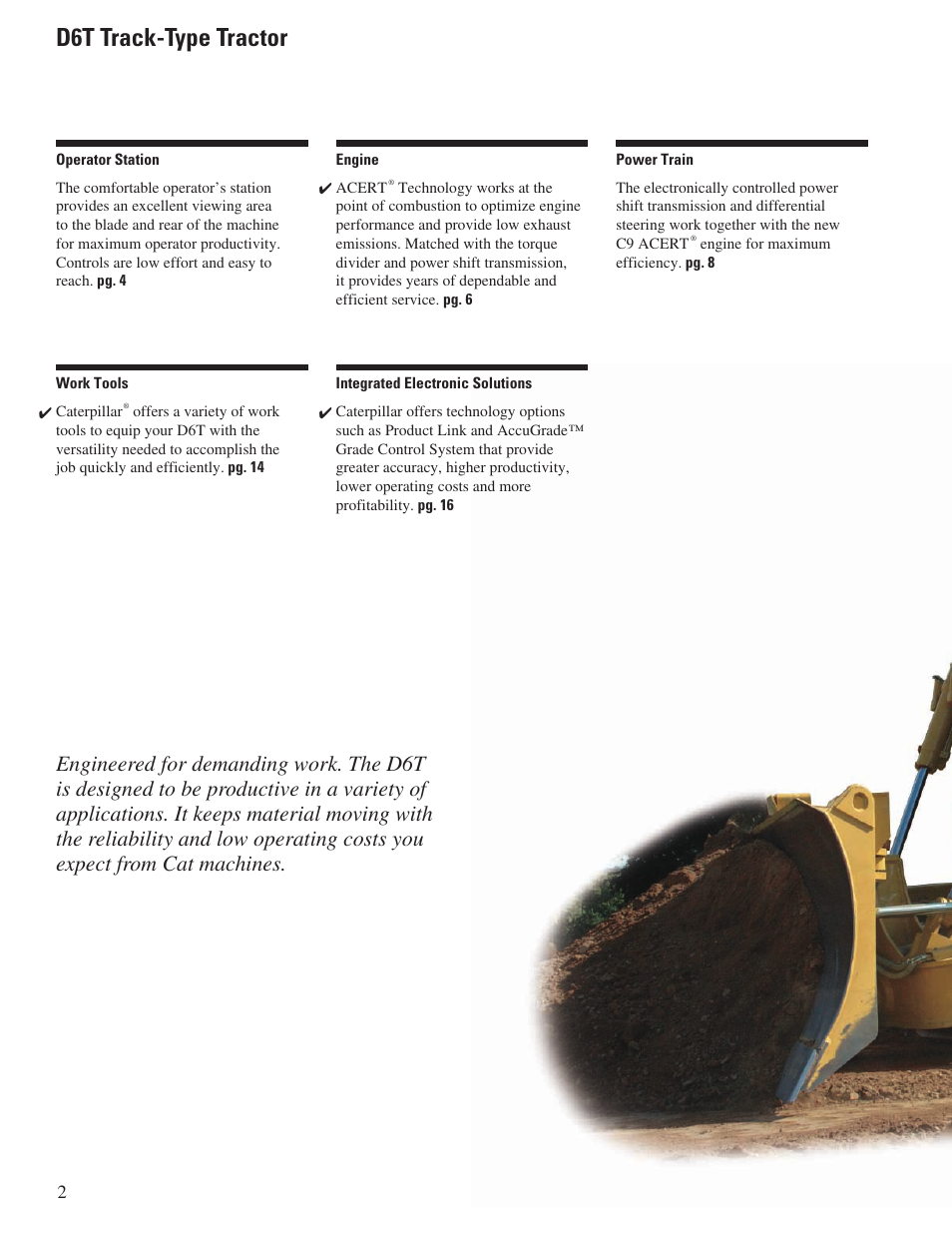 D6t track-type tractor | Milton CAT D6T User Manual | Page 2 / 28