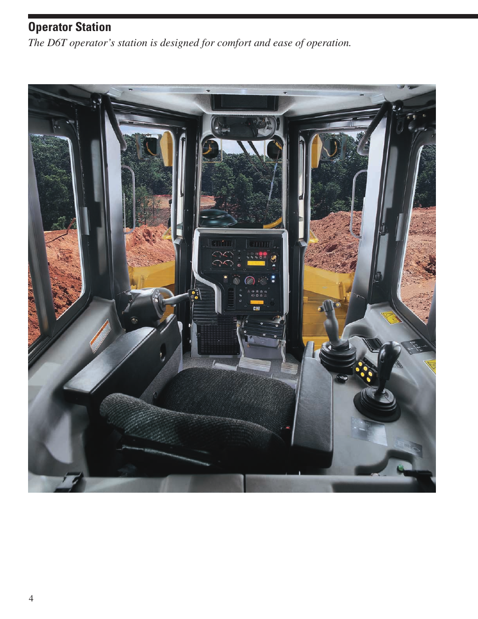 Operator station | Milton CAT D6T User Manual | Page 4 / 28