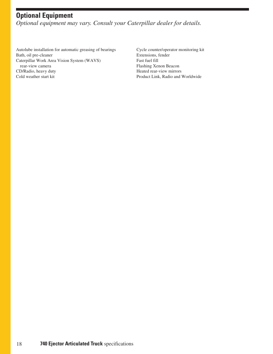Optional equipment | Milton CAT 740 Ejector User Manual | Page 18 / 20