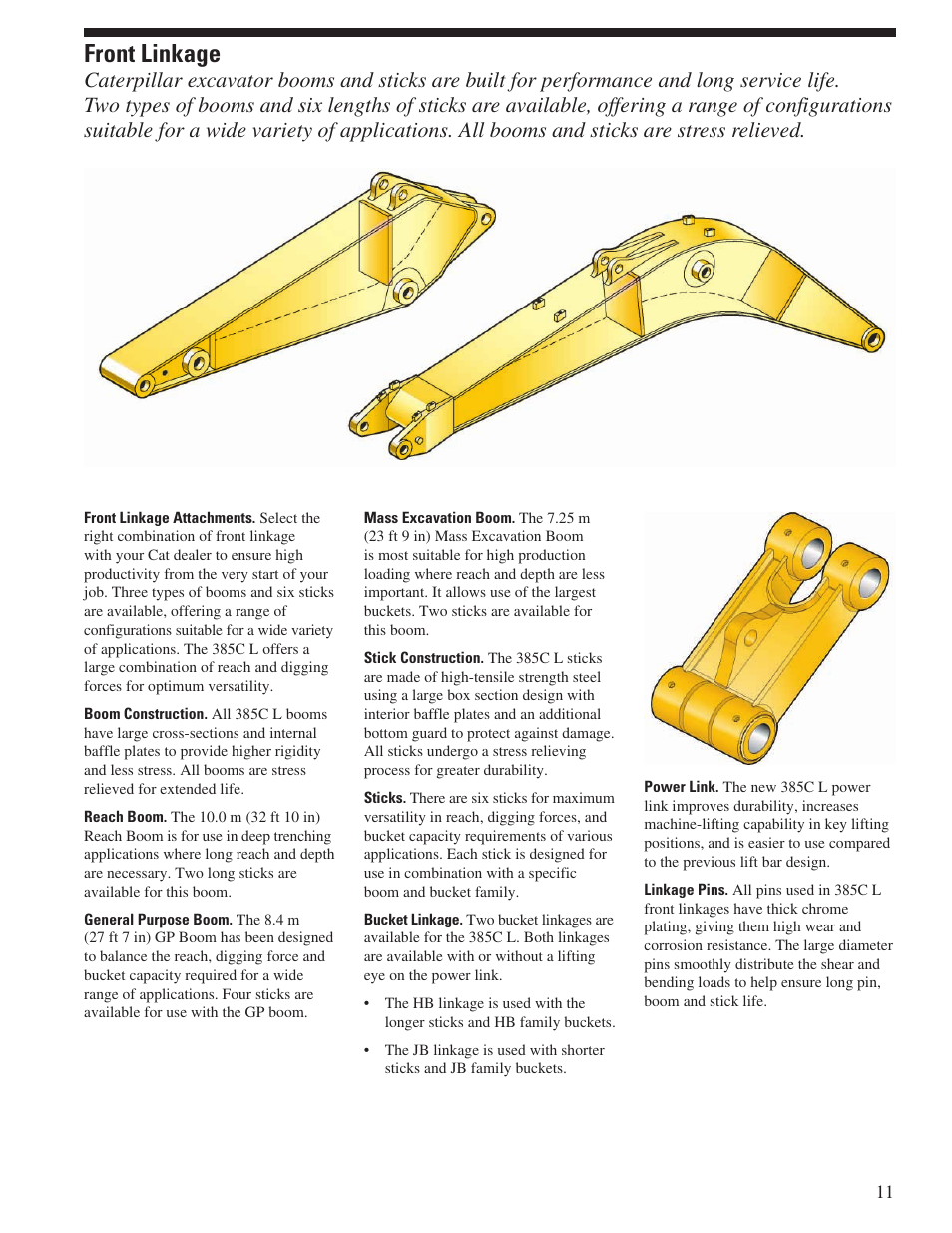 Front linkage | Milton CAT 385C L User Manual | Page 11 / 28