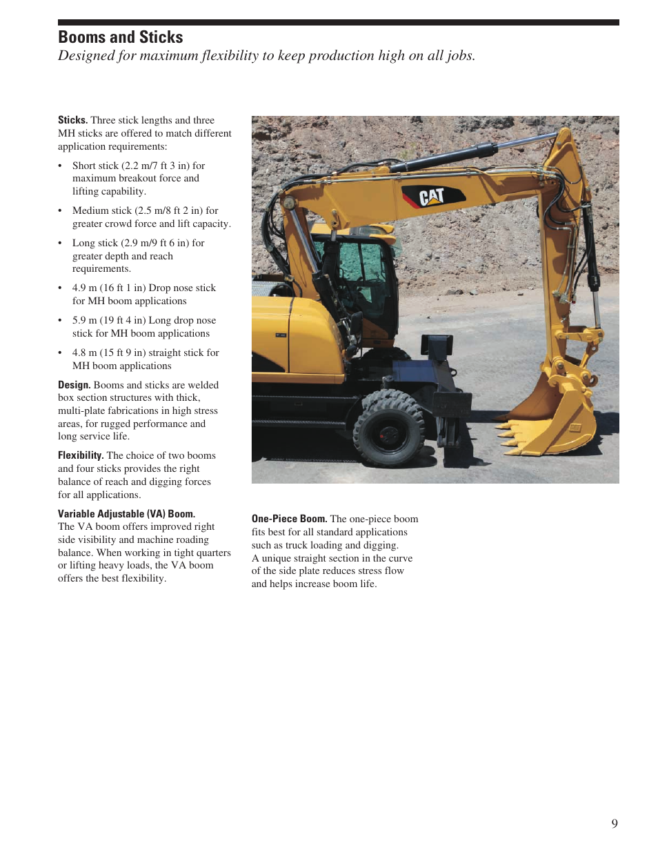 Booms and sticks | Milton CAT M322D User Manual | Page 9 / 32