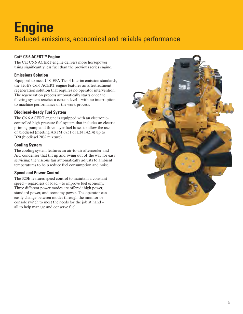 Engine | Milton CAT 320E L User Manual | Page 3 / 32