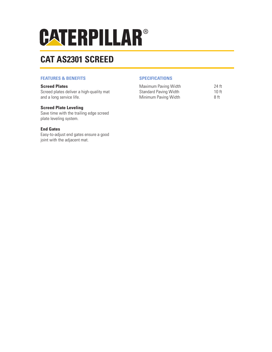 Milton CAT AS2301 User Manual | 1 page