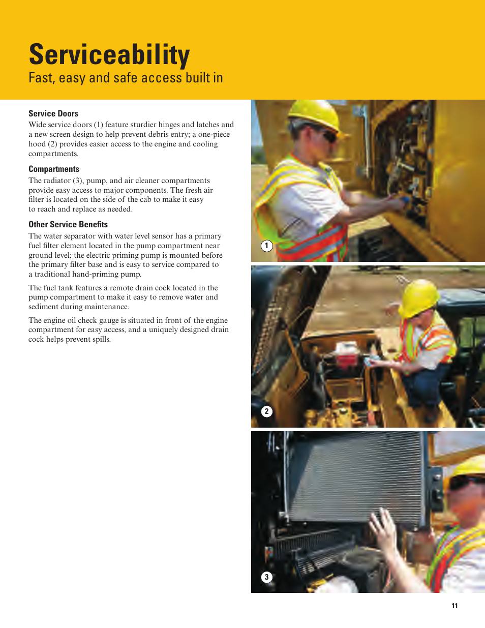 Serviceability, Fast, easy and safe access built in | Milton CAT 316E User Manual | Page 11 / 28