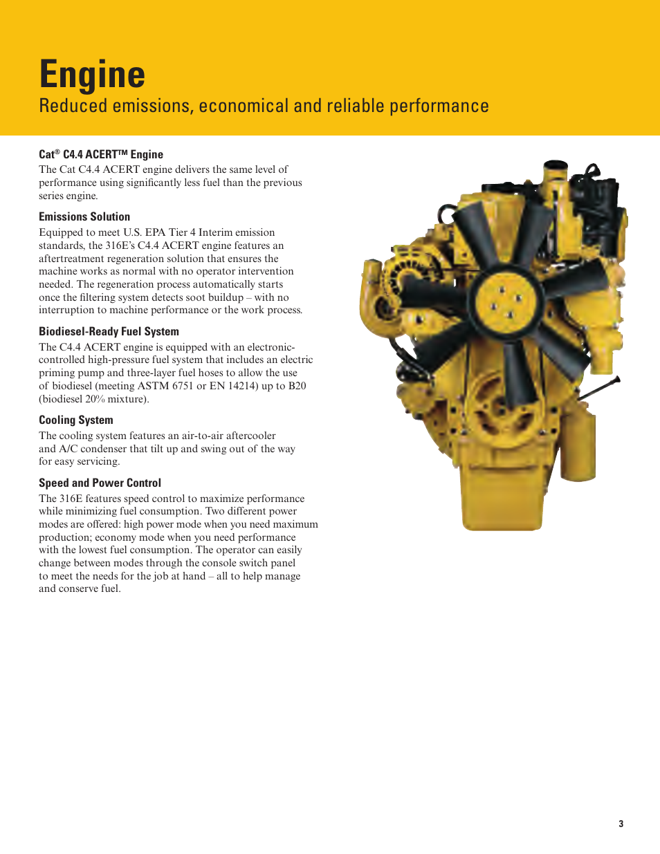 Engine | Milton CAT 316E User Manual | Page 3 / 28