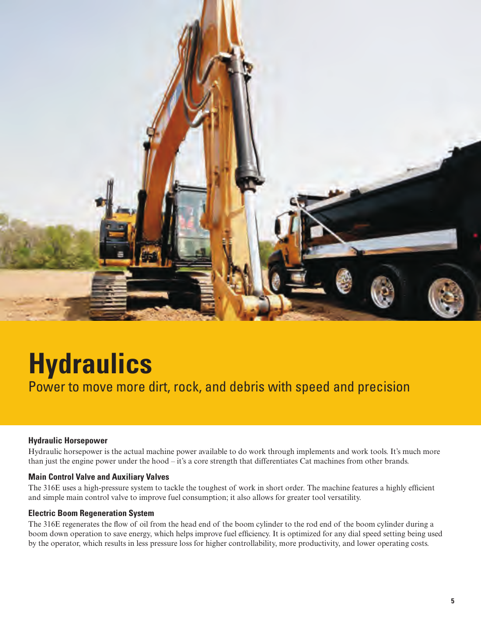 Hydraulics | Milton CAT 316E User Manual | Page 5 / 28