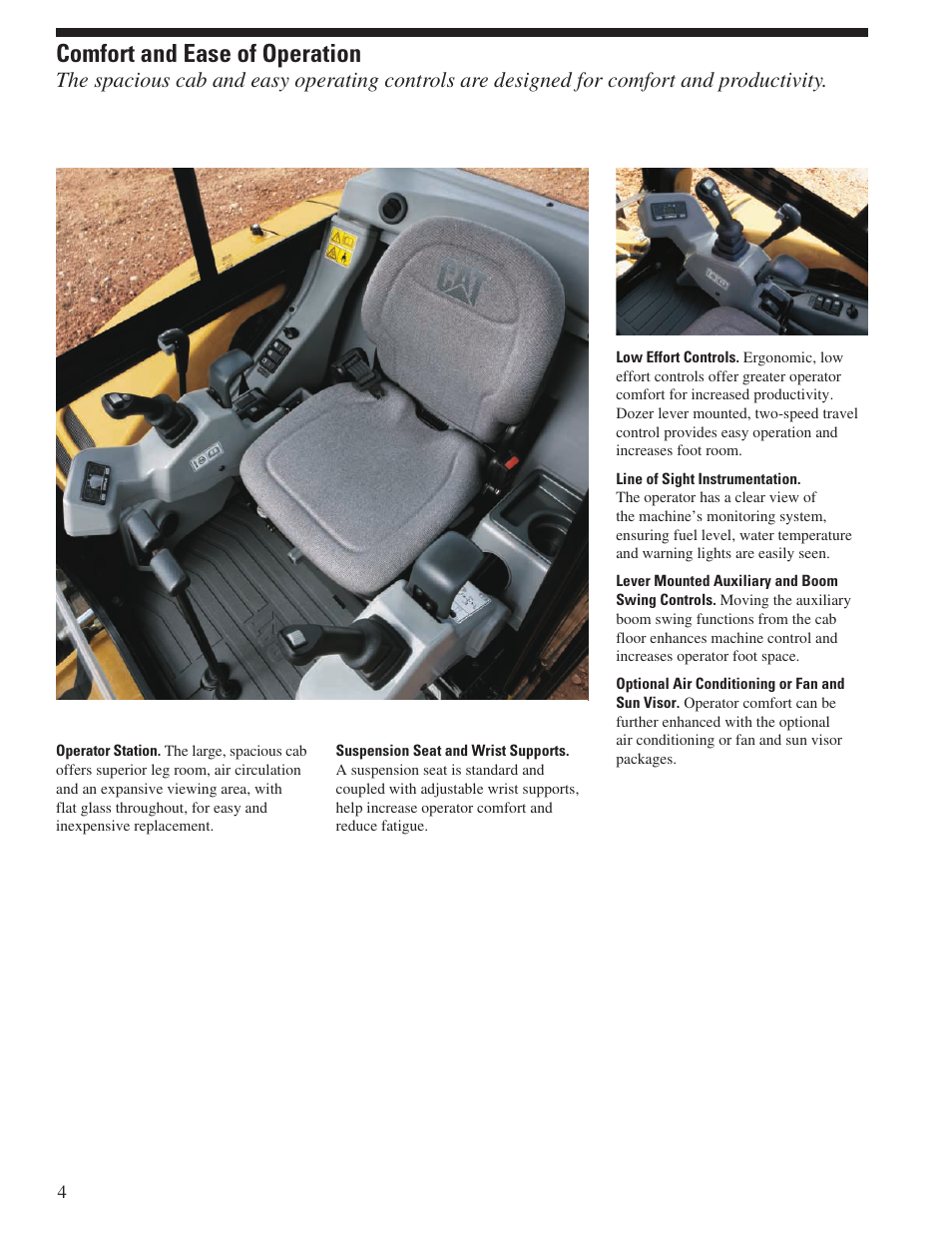 Comfort and ease of operation | Milton CAT 302.5C User Manual | Page 4 / 12